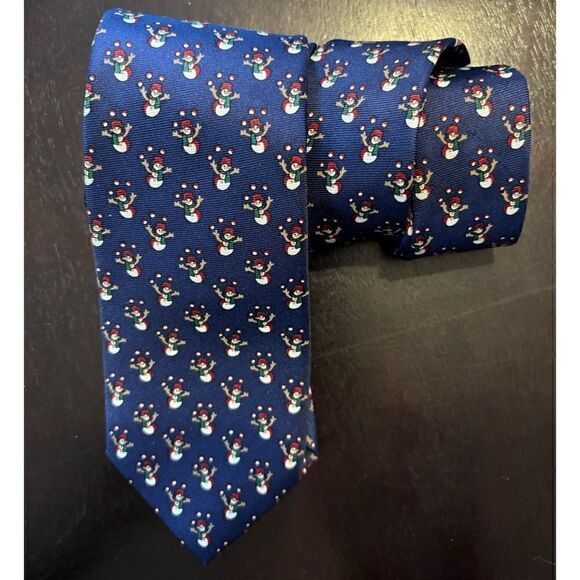 Brooks Brothers Fleece Snowman Silk Skinny Tie/ NWT - Picture 3 of 8